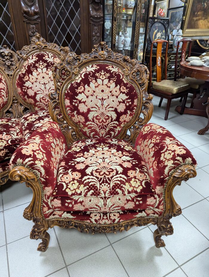 Sofa and 2 armchairs in baroque style - Image 7