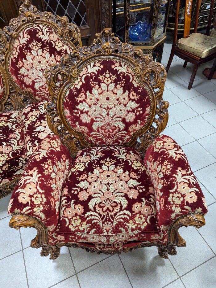 Sofa and 2 armchairs in baroque style - Image 9