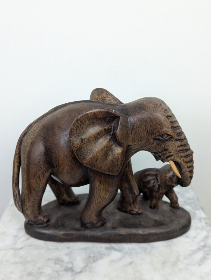 Wooden elephant statue - Image 4