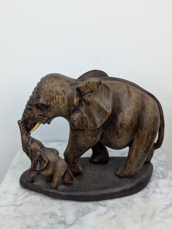 Wooden elephant statue - Image 3