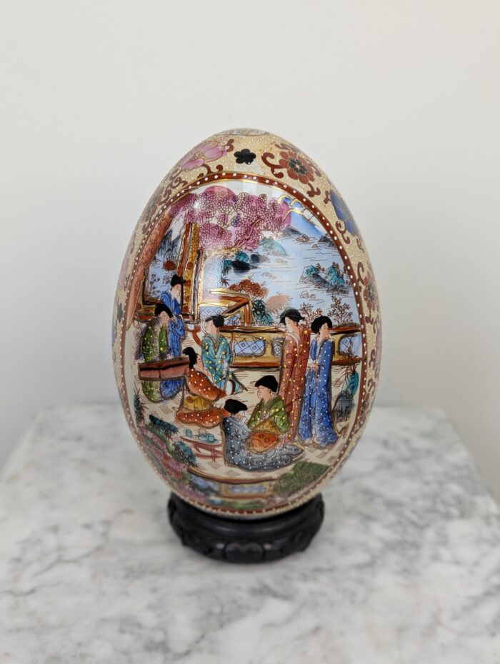 Oriental porcelain egg