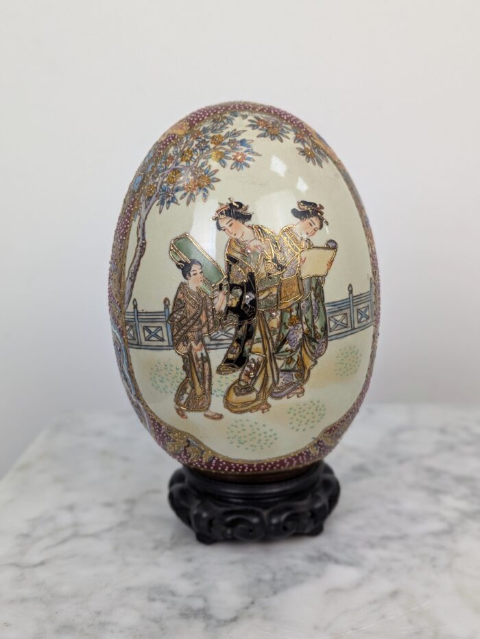 Oriental porcelain egg