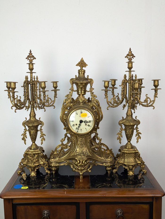 Louis XV stiilis kaminakell ja küünlajalad