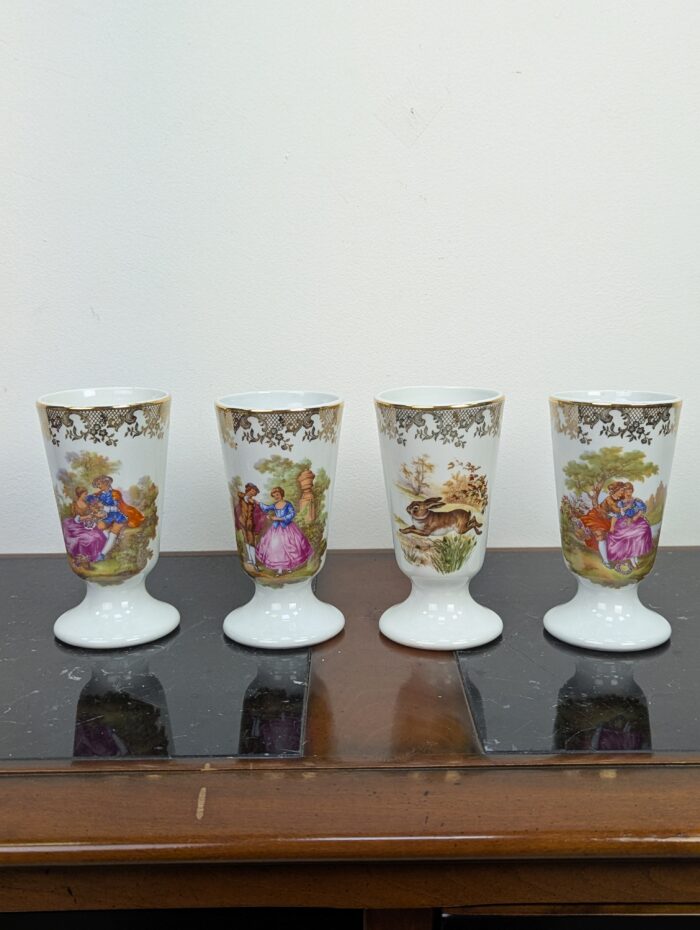 Limoges portselanist pokaalid 4tk - Image 3