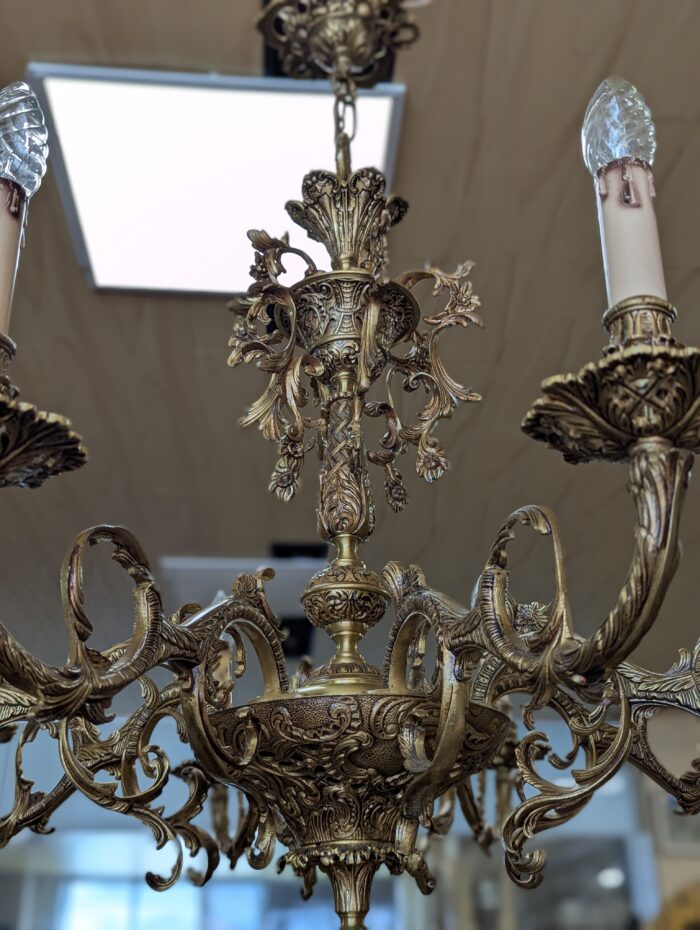 Bronze chandelier baroque style - Image 5