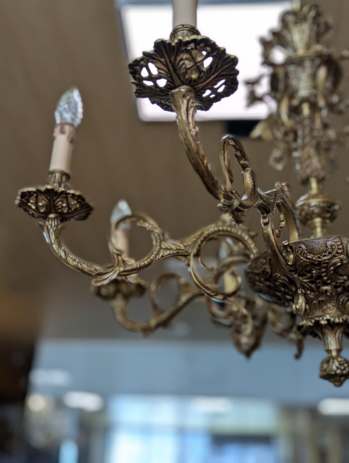 Bronze chandelier baroque style - Image 4