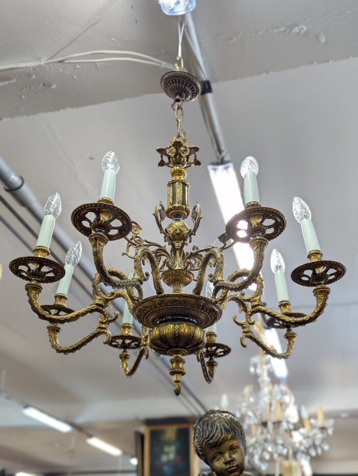 Bronze empire style chandelier