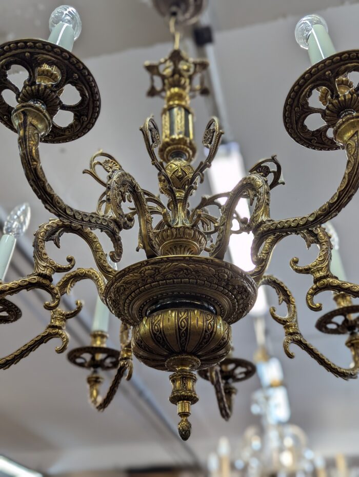 Bronze empire style chandelier - Image 5