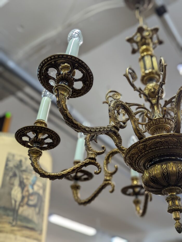 Bronze empire style chandelier - Image 4