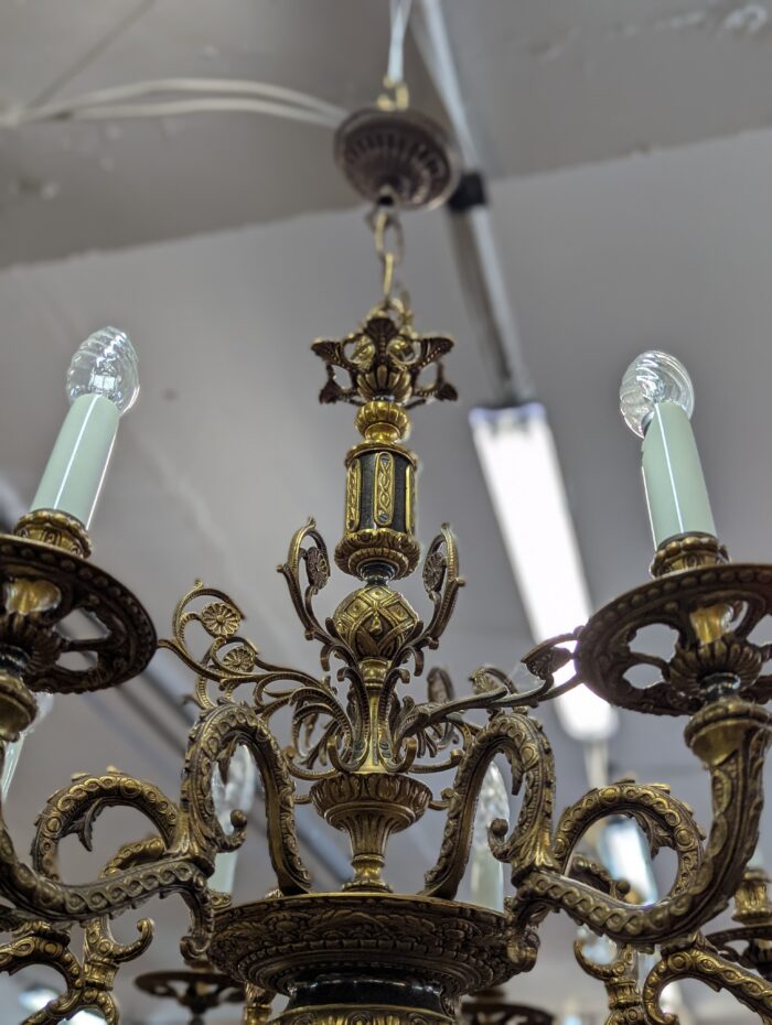 Bronze empire style chandelier - Image 3