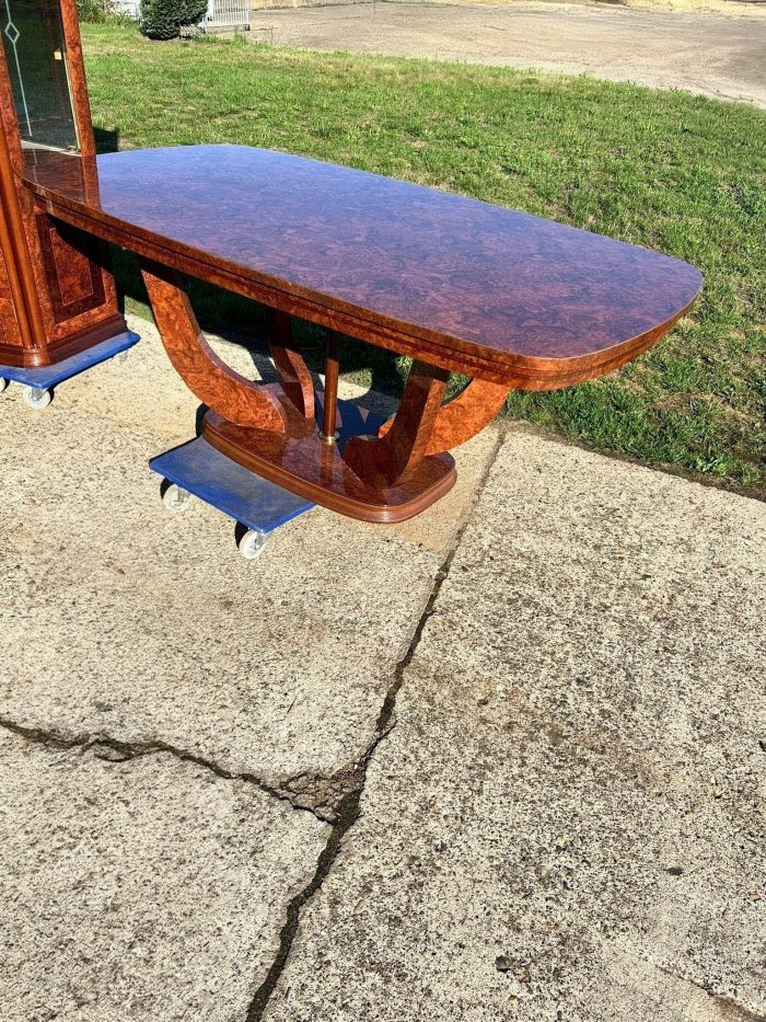 Art deco dining table and 6 chairs