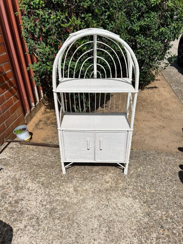 Rattan shelf