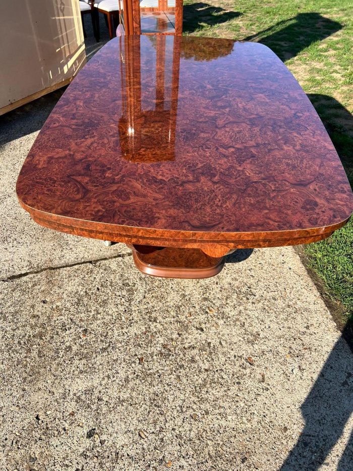Art deco dining table and 6 chairs - Image 4