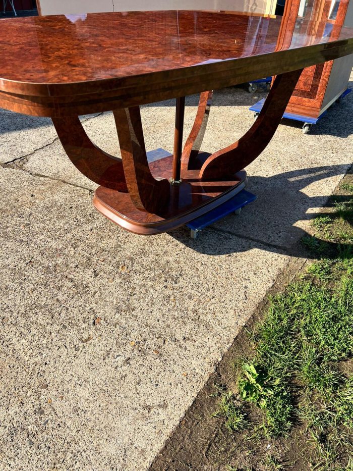 Art deco dining table and 6 chairs - Image 3