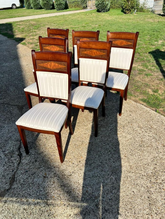 Art deco dining table and 6 chairs - Image 5