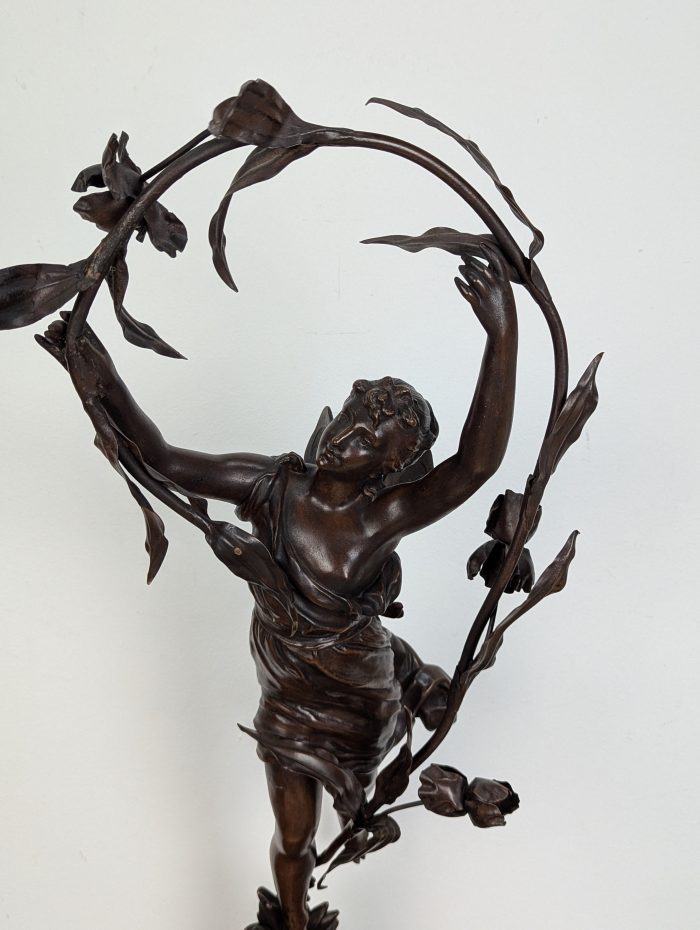 Art Nouveau bronze statue "Ondine", sculptor Kossowski - Image 3