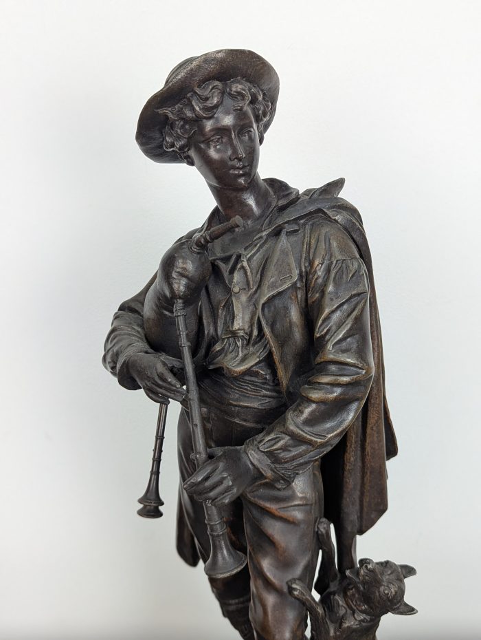 Emile Bruchon sculpture "Le Patre" - Image 4