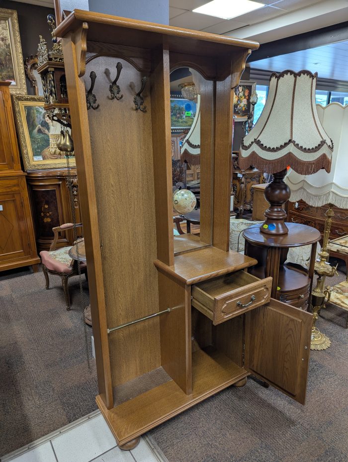 Hallway cabinet with mirror and clothes hangers - Image 3